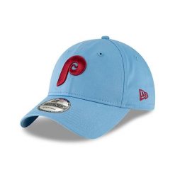 Czapka z daszkiem Phillie MLB Core Classic 2 0. Niebieskie czapki męskie New Era, bez wzorów, casualowe. Za 177.00 zł.