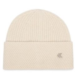 Czapka Calvin Klein. Białe czapki zimowe damskie CALVIN KLEIN. Za 169.99 zł.