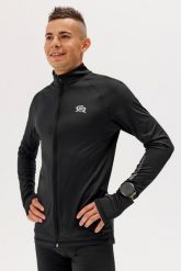 Bluza sportowa treningowa Rough Radical Activ Run Men. Czarne bluzy sportowe męskie ROUGH RADICAL, bez wzorów, z dzianiny, sportowe, bez kołnierzyka, bez ramiączek. Za 161.42 zł.