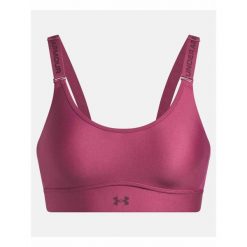 Biustonosz Under Armour Infinity Mid. Czerwone biustonosze sportowe damskie Under Armour, bez wzorów. Za 169.99 zł.