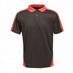 Koszulka Polo Męska Kontrastowa Coolweave. Czarne koszulki polo męskie Regatta, m, bez wzorów, z materiału, bez ramiączek. Za 122.99 zł.