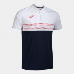 Koszulka męska Joma Smash Short Sleeve Polo navy/white/red S. Białe koszulki polo męskie Joma, m, bez wzorów, bez ramiączek. Za 166.00 zł.