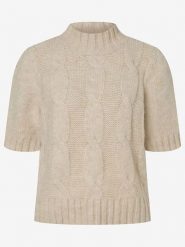 More & More Sweter w kolorze kremowym rozmiar: 42. Brązowe golfy damskie MORE & MORE, bez wzorów, z wełny, bez ramiączek. Za 100.99 zł.