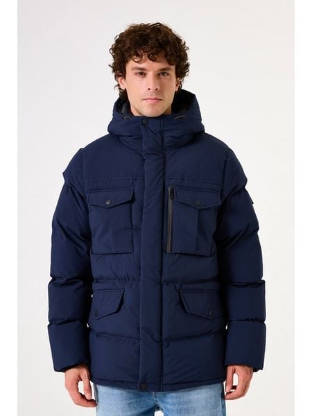 Garcia Kurtka zimowa w kolorze granatowym rozmiar: M. Niebieskie kurtki męskie Garcia, na zimę, m, bez wzorów, bez kaptura. Za 448.99 zł.