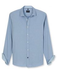 OLYMP Koszula "Casual" - Regular fit - w kolorze błękitnym rozmiar: XL. Niebieskie koszule męskie Olymp, xl, bez wzorów, z bawełny, bez kołnierzyka, bez ramiączek. Za 117.17 zł.