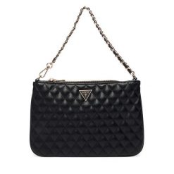 Torebka Guess. Czarne torebki klasyczne damskie Guess, z aplikacjami, bez dodatków. Za 269.99 zł.