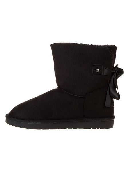 Inselhauptstadt Botki zimowe w kolorze czarnym rozmiar: 41. Czarne botki damskie Inselhauptstadt, na zimę, z materiału, bez obcasa, bez zapięcia. Za 156.61 zł.