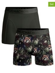 Muchachomalo Bokserki (2 pary) w kolorze antracytowym ze wzorem rozmiar: XL. Czarne bokserki męskie Muchachomalo, bez wzorów. Za 96.60 zł.