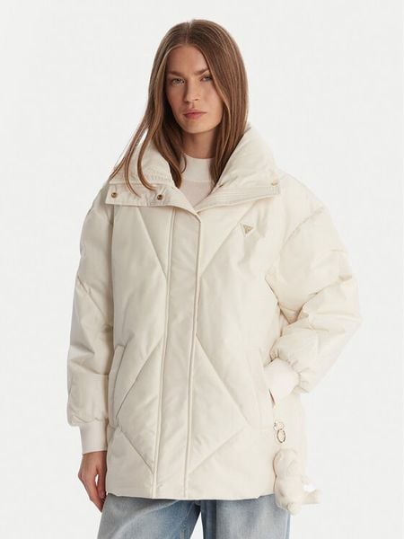 Guess Kurtka zimowa V5BL13 WHHZ2 Écru Regular Fit. Kurtki damskie Guess, na zimę, xs, z aplikacjami, z syntetyku, bez kaptura. Za 789.99 zł.