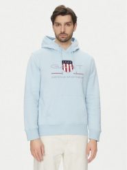 Gant Bluza Archive Shield 2047082 Niebieski Regular Fit. Niebieskie bluzy bez kaptura męskie Gant, m, z bawełny. Za 579.99 zł.
