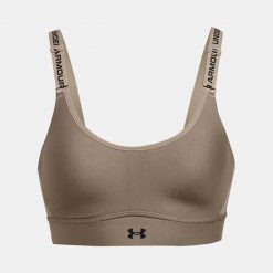 Biustonosz sportowy Under Armour Infinity 2.0 Mid Sports Bra. Brązowe biustonosze sportowe damskie Under Armour, bez wzorów. Za 167.99 zł.