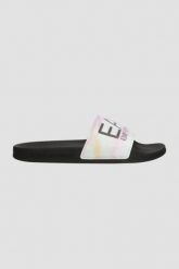 EA7 EMPORIO ARMANI Wielokolorowe klapki Flip flops. Klapki damskie EA7 Emporio Armani, bez wzorów, bez obcasa. W wyprzedaży za 119.99 zł.