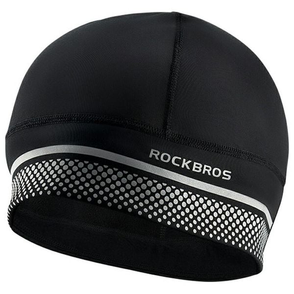 Czapka rowerowa zimowa ROCKBROS wiatroszczelna. Czarne czapki męskie ROCKBROS, na jesień, bez wzorów, z elastanu, sportowe. Za 63.60 zł.