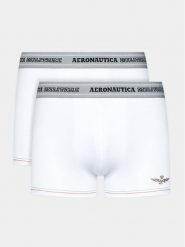 Aeronautica Militare Komplet bokserek AM1UBX004 Biały. Białe bokserki męskie AERONAUTICA MILITARE, bez wzorów, z bawełny. Za 79.99 zł.