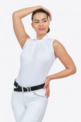 Koszulka do zawodów jeździeckich damska Festive. Białe t-shirty damskie CAVALLIERA, l, bez wzorów, bez kołnierzyka. Za 289.00 zł.