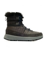 Columbia Botki zimowe "Slopeside Peak Luxe" w kolorze antracytowym rozmiar: 37. Czarne botki damskie Columbia, na zimę, z materiału, bez obcasa, bez zapięcia. Za 202.03 zł.
