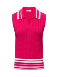 Liu Jo Collection top z dzianiny Kobiety czerwony, XS. Czerwone topy sportowe damskie Liu Jo Collection, xs, bez wzorów, z dzianiny, bez ramiączek. Za 329.95 zł.
