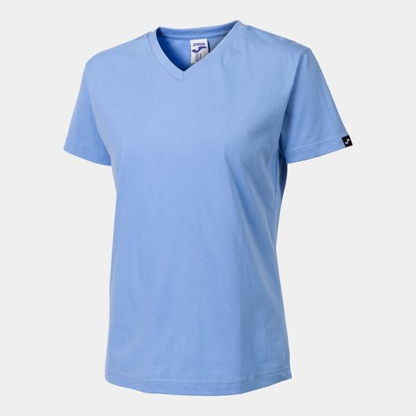 Koszulka gimanstyczna damska Joma Desert z krótkim rękawem. Niebieskie bluzki sportowe damskie Joma, l, bez wzorów, z bawełny, bez ramiączek. Za 90.00 zł.
