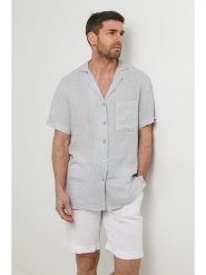 Rodier Lin Lniana koszula w kolorze jasnoszarym rozmiar: L/XL. Szare koszule męskie Rodier Lin, l, bez wzorów, ze lnu, bez kołnierzyka, bez ramiączek. Za 118.01 zł.