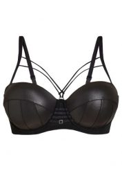 Biustonosz balkonetka z elastanem. Czarne biustonosze bonprix, bez wzorów, z elastanu. Za 79.99 zł.