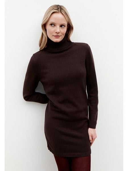 More & More Sukienka dzianinowa w kolorze ciemnobrązowym rozmiar: 40. Brązowe sukienki damskie MORE & MORE, na co dzień, bez wzorów, z dzianiny, bez kołnierzyka, bez ramiączek, mini, proste. Za 209.33 zł.