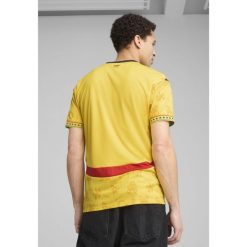 Męska koszulka wyjazdowa Ghana 2025 PUMA Pelé Yellow Black. Żółte t-shirty sportowe męskie Puma, m, bez ramiączek, do piłki nożnej. Za 398.50 zł.
