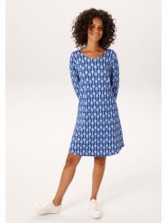 Aniston Sukienka w kolorze niebiesko-białym rozmiar: 36. Niebieskie sukienki damskie Aniston, na co dzień, bez wzorów, bez kołnierzyka, bez ramiączek, midi, proste. Za 173.99 zł.