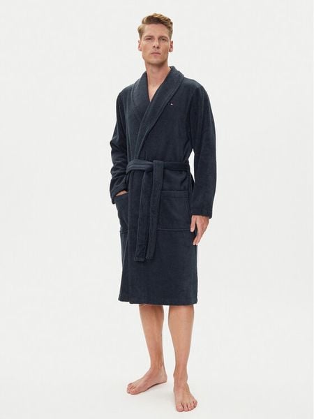 Tommy Hilfiger Szlafrok Icon Bathrobe 2S87905539 Granatowy. Niebieskie szlafroki męskie Tommy Hilfiger, l, bez wzorów, z bawełny. Za 359.99 zł.