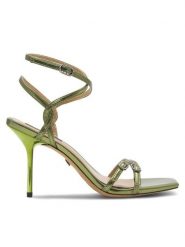 Nine West Sandały ZL23014CC Zielony. Zielone sandały damskie Nine West, bez wzorów, z syntetyku, bez obcasa, na szpilce. Za 137.99 zł.
