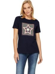 Heine Koszulka w kolorze granatowym rozmiar: 48. Niebieskie bluzki damskie Heine, bez wzorów, bez kołnierzyka. Za 43.99 zł.