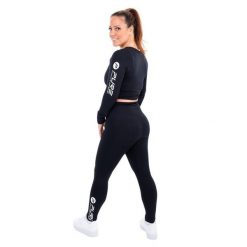 Damski crop top z długim rękawem Pure2Improve. Czarne topy sportowe damskie Pure2Improve, m, bez wzorów, z elastanu, bez ramiączek. Za 197.50 zł.
