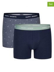Happy Shorts Bokserki (2 pary) w kolorze granatowym rozmiar: XL. Niebieskie bokserki męskie Happy Shorts, bez wzorów. Za 33.95 zł.