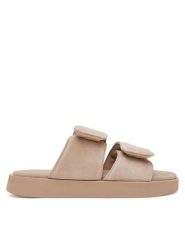 Inuikii Klapki Classic Suede Velcro 70104-128 Beżowy. Brązowe klapki damskie Inuikii, bez wzorów, ze skóry, bez obcasa. Za 1,009.00 zł.