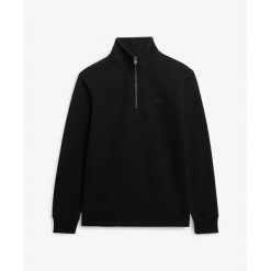 Bluza z zamkiem błyskawicznym Superdry Essential Logo Henley. Czarne bluzy bez kaptura męskie Superdry., m, z bawełny. Za 326.95 zł.