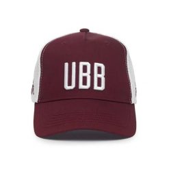 Czapka baseballowa Union Bordeaux-Bègles Esemy 2026/27. Czerwone czapki męskie Kappa, bez wzorów, z materiału, sportowe. Za 180.50 zł.