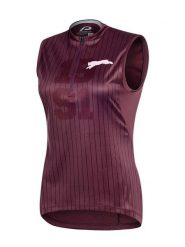 Protective Top kolarski w kolorze czerwonym rozmiar: 48. Czerwone topy damskie Protective, bez wzorów, z materiału, bez kołnierzyka. Za 114.95 zł.