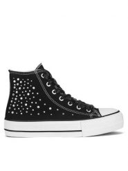 DeeZee Trampki WFA2791-2 Czarny. Czarne trampki i tenisówki damskie DeeZee, bez wzorów, z materiału. Za 49.99 zł.