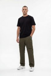 Spodnie Outdoor z Odpinanymi Nogawkami - Turystyka Piesza - Unisex - SOLX - Oliw. Zielone szorty męskie POEDERBAAS, bez wzorów, z elastanu. Za 416.42 zł.