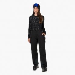 Spodnie narciarskie Kobieta Swedemount Cervinia Ski Pants II wodoodporne. Czarne spodnie materiałowe damskie SWEDEMOUNT, bez wzorów, z materiału. Za 419.99 zł.