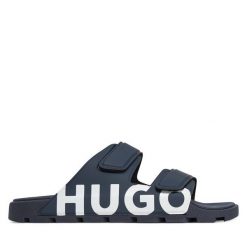 Klapki HUGO. Niebieskie klapki i japonki męskie Hugo. Za 299.99 zł.