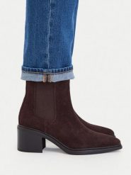 Lasocki Botki CEO-WS13657-01 Brązowy. Brązowe botki damskie Lasocki, bez obcasa, na słupku, bez zapięcia. Za 249.99 zł.