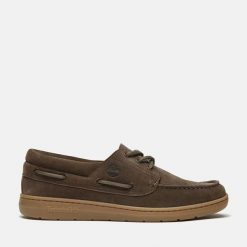 Timberland Portofino Boat Shoe DKBRN Mokasyny męskie. Brązowe mokasyny męskie Timberland, na lato, z denimu. Za 609.99 zł.