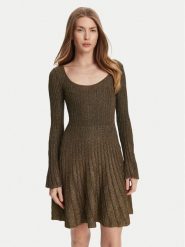STAUD Sukienka dzianinowa Raquel R25R2116LX Zielony Slim Fit. Zielone sukienki damskie STAUD, m, bez wzorów, z dzianiny, bez kołnierzyka, bez ramiączek. Za 1,399.00 zł.