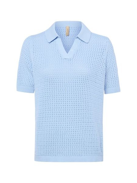 Soyaconcept® koszulka z dzianiny - Denefa Kobiety Bawełna niebieski, L. Niebieskie t-shirty damskie l, bez wzorów, z bawełny, bez kołnierzyka. Za 169.95 zł.