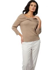 Creation L Sweter w kolorze beżowym rozmiar: 44. Brązowe swetry klasyczne damskie creation L, l, bez kołnierzyka. Za 86.45 zł.