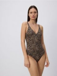 Jednoczęściowy strój plażowy - czarny. Czarne stroje jednoczęściowe damskie Reserved, bez wzorów. Za 129.99 zł.