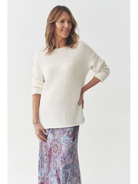 TATUUM Sweter "Alya" w kolorze kremowym rozmiar: XL. Brązowe swetry klasyczne damskie Tatuum, xl, ze splotem, bez kołnierzyka. Za 201.08 zł.