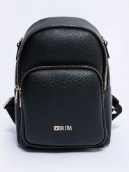 BIG STAR Plecak w kolorze czarnym - 20 x 28 cm rozmiar: onesize. Czarne plecaki damskie Big Star, bez wzorów, z materiału, retro. Za 124.99 zł.