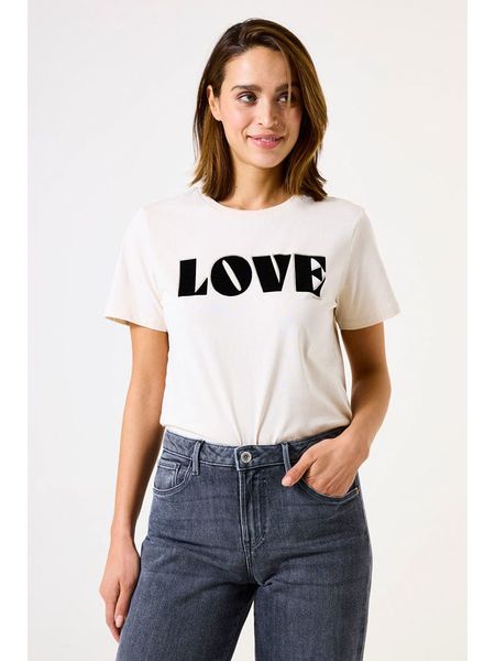 Garcia Koszulka w kolorze białym rozmiar: L. Białe t-shirty damskie Garcia, l, bez wzorów, z bawełny, bez kołnierzyka. Za 109.95 zł.