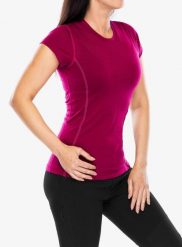 Koszulka termoaktywna damska Sensor Merino Active Tee S/S. Fioletowe bielizna termoaktywna damska Sensor, s, bez wzorów, z materiału. Za 291.49 zł.